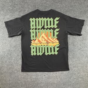 All American Roughneck HWMF Shirt Mens Large Black Desert Outdoor Graphic Tee